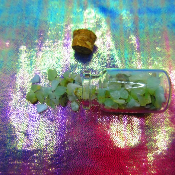 Peruvian Opal Gemstone Chips In A Bottle Embellishments Natural - Picture 2 of 3